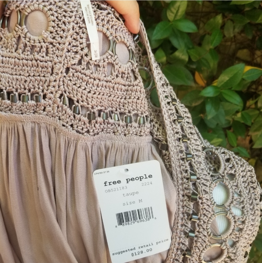 Nwt! Free people crochet boho blouse - Picture 5 of 7